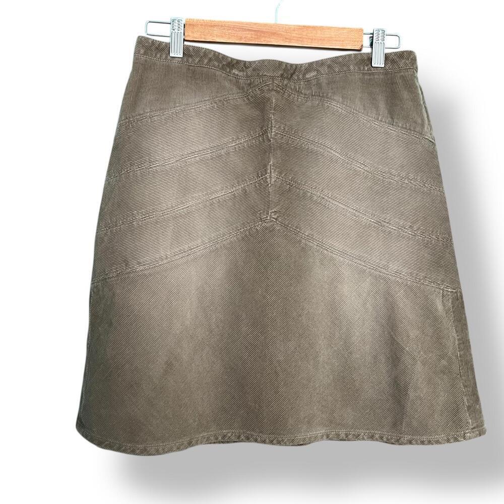 Y2K Ann Taylor LOFT Women's Brown Cotton Corduroy Skirt
